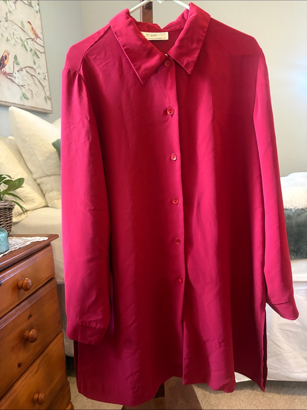 Womens Bright Button-Front Blazer Jacket